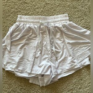 Women's White Athletic Shorts